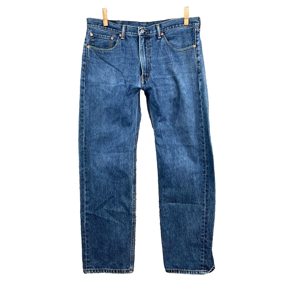 Levi's 505 Jeans Mens 37x30.5* Blue Denim Grunge Skate Academia Preppy Workwear